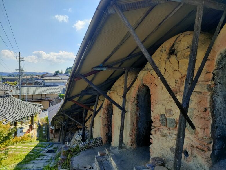 a climbing kiln in Shigaraki town